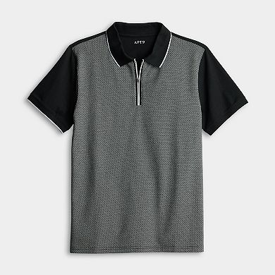 Men's Apt. 9® Jacquard Zipper Polo
