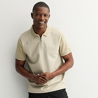 Men's Apt. 9® Jacquard Zipper Polo