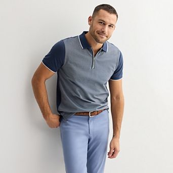 Men's Apt. 9® Jacquard Zipper Polo