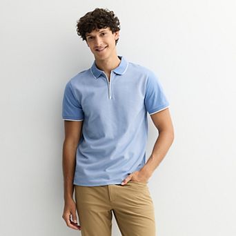Men's Apt. 9® Jacquard Zipper Polo