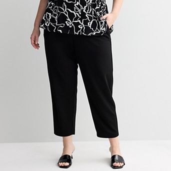 Plus Size Nine West Pull-On Wide Leg Pants