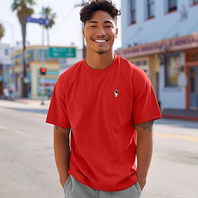 Dalix Mens Astronaut Heavy Weight Cotton Tee