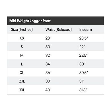 Dalix Mens Ghost Midweight Fleece Jogger Pant