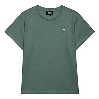 Dalix Womens Lil Heart Lightweight High Waisted Tee