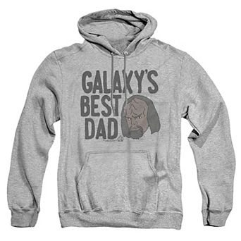 Big & Tall Galaxys Best Dad Graphic Pullover Hoodie
