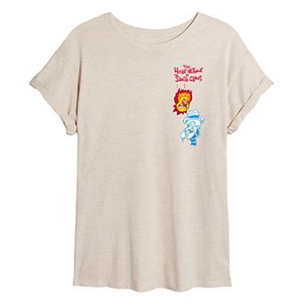 Juniors' The Year Without A Santa Claus Heat Miser & Snow Miser Oversized Tee