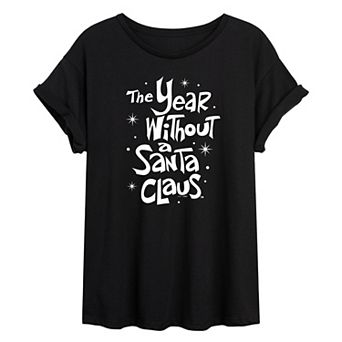 Juniors' The Year Without A Santa Claus Oversized Tee