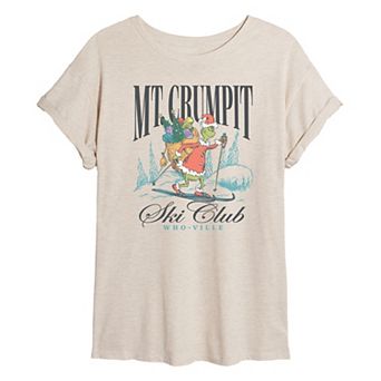 Juniors' Dr. Seuss The Grinch Mt. Crumpit Ski Club Oversized Tee