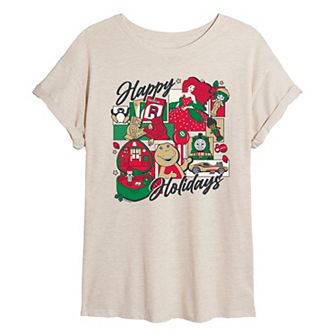 Juniors' Mattel Happy Holidays Oversized Tee