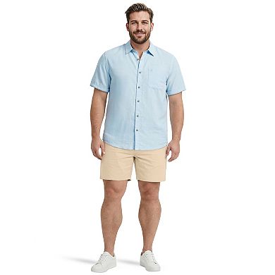 Big & Tall IZOD Short Sleeve Chambray Button-Down Shirt