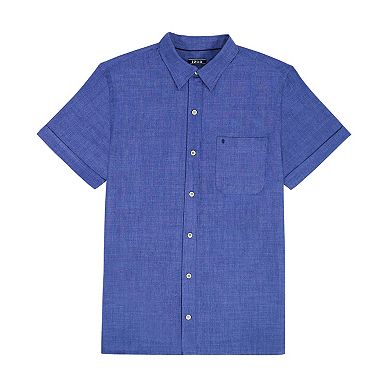 Big & Tall IZOD Short Sleeve Chambray Button-Down Shirt