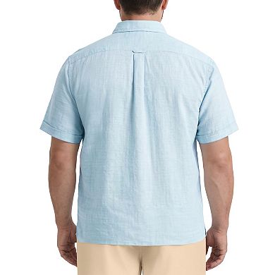 Big & Tall IZOD Short Sleeve Chambray Button-Down Shirt