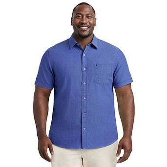 Big & Tall IZOD Short Sleeve Chambray Button-Down Shirt