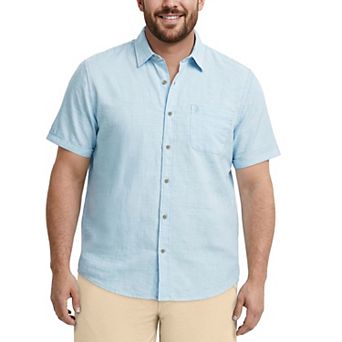 Big & Tall IZOD Short Sleeve Chambray Button-Down Shirt