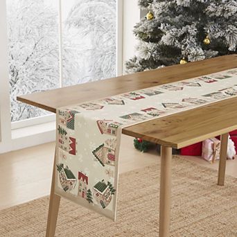 Avanti Gingerbread Village Table Runner
