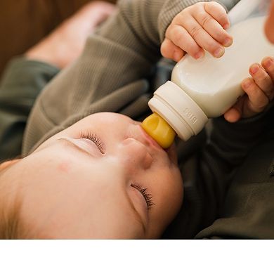 BIBS 4-oz. Glass Baby Bottle with Med Flow Latex Nipple