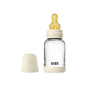 BIBS 4-oz. Glass Baby Bottle with Med Flow Latex Nipple