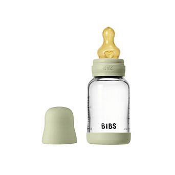 BIBS 4-oz. Glass Baby Bottle with Med Flow Latex Nipple
