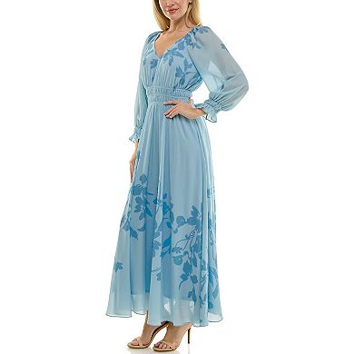 Women's Taylor V-Neck A-Line Floral Maxi Dress