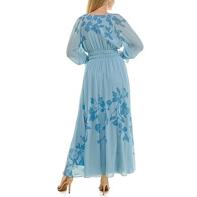 Women's Taylor V-Neck A-Line Floral Maxi Dress