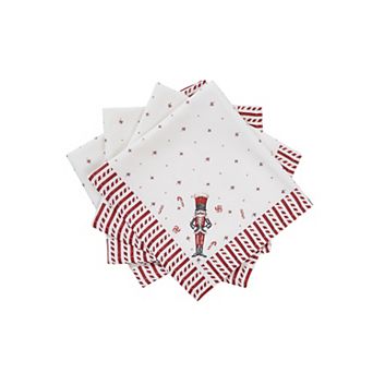 Avanti Nutcracker Candy Napkin 4 pc Set