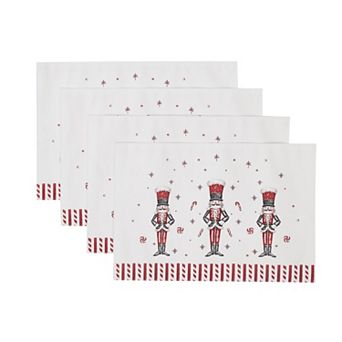 Avanti Nutcracker Candy Placemat 4 pc Set