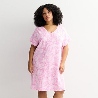 Plus Size Croft & Barrow® Textured Knit Sleepshirt