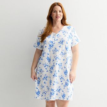 Plus Size Croft & Barrow® Textured Knit Sleepshirt