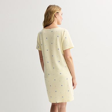 Women's Croft & Barrow® Textured Knit Sleepshirt