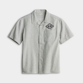 Boys 8-20 Sonoma Goods For Life® Adaptive Easy Dressing Short Sleeve Camp Shirt