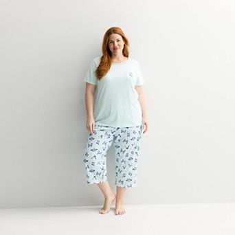 Plus Size Croft & Barrow® Mother’s Day Pajama Top & Capri Pajama Bottoms Set