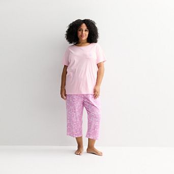 Plus Size Croft & Barrow® Mother’s Day Pajama Top & Capri Pajama Bottoms Set