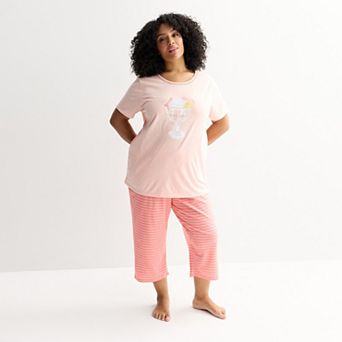 Plus Size Croft & Barrow® Mother’s Day Pajama Top & Capri Pajama Bottoms Set