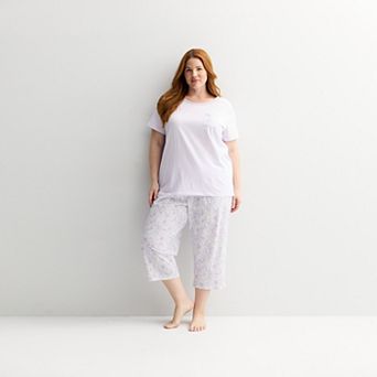 Plus Size Croft & Barrow® Mother’s Day Pajama Top & Capri Pajama Bottoms Set