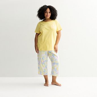 Plus Size Croft & Barrow® Mother’s Day Pajama Top & Capri Pajama Bottoms Set