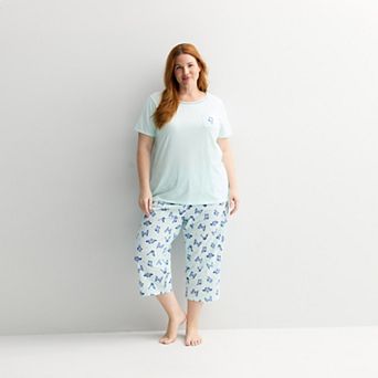 Petite Croft & Barrow® Pajama Top & Capri Pajama Bottoms Set