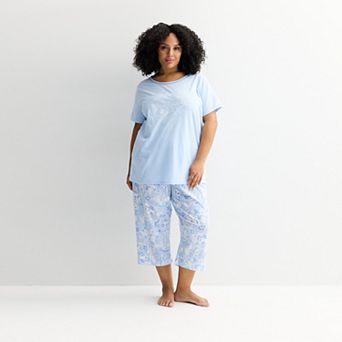 Petite Croft & Barrow® Pajama Top & Capri Pajama Bottoms Set