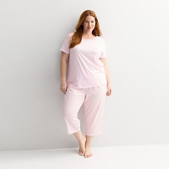 Petite Croft & Barrow® Pajama Top & Capri Pajama Bottoms Set