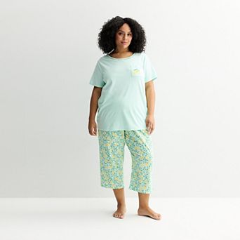 Petite Croft & Barrow® Pajama Top & Capri Pajama Bottoms Set