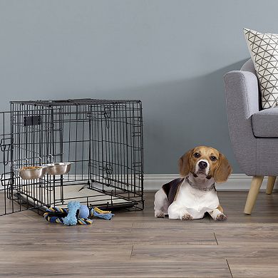 PetMaker Stainless Steel Hanging Dog Bowl 2-pc. Set