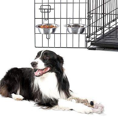 PetMaker Stainless Steel Hanging Dog Bowl 2-pc. Set