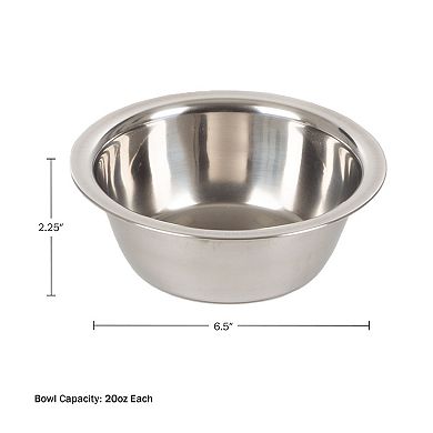 PetMaker Stainless Steel Hanging Dog Bowl 2-pc. Set