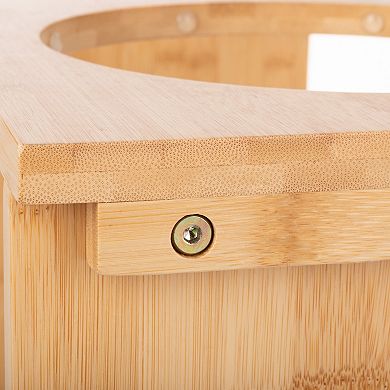 PetMaker Elevated Bamboo Pet Bowls 2-pc. Set