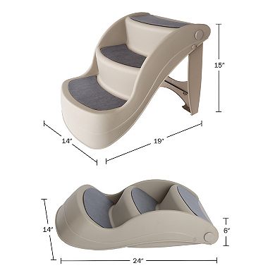 PetMaker 3-Step Pet Stairs for Small Dogs