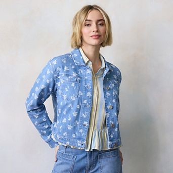 Women's LC Lauren Conrad Novelty Denim Trucker Jacket