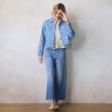 Women's LC Lauren Conrad Novelty Denim Trucker Jacket