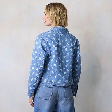 Women's LC Lauren Conrad Novelty Denim Trucker Jacket