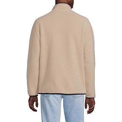 Men's Lands' End Mens Full Zip Sherpa Fleece Jacket