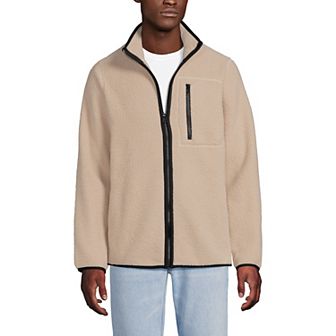 Men's Lands' End Mens Full Zip Sherpa Fleece Jacket