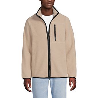 Men's Lands' End Mens Full Zip Sherpa Fleece Jacket